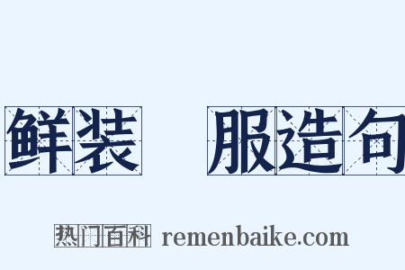 鲜装袨服造句是什么意思的图片